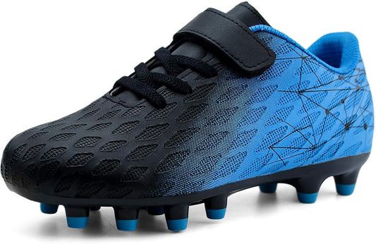 brooman Kids Firm Ground Soccer Cleats Boys Girls Athletic Outdoor Football Shoes