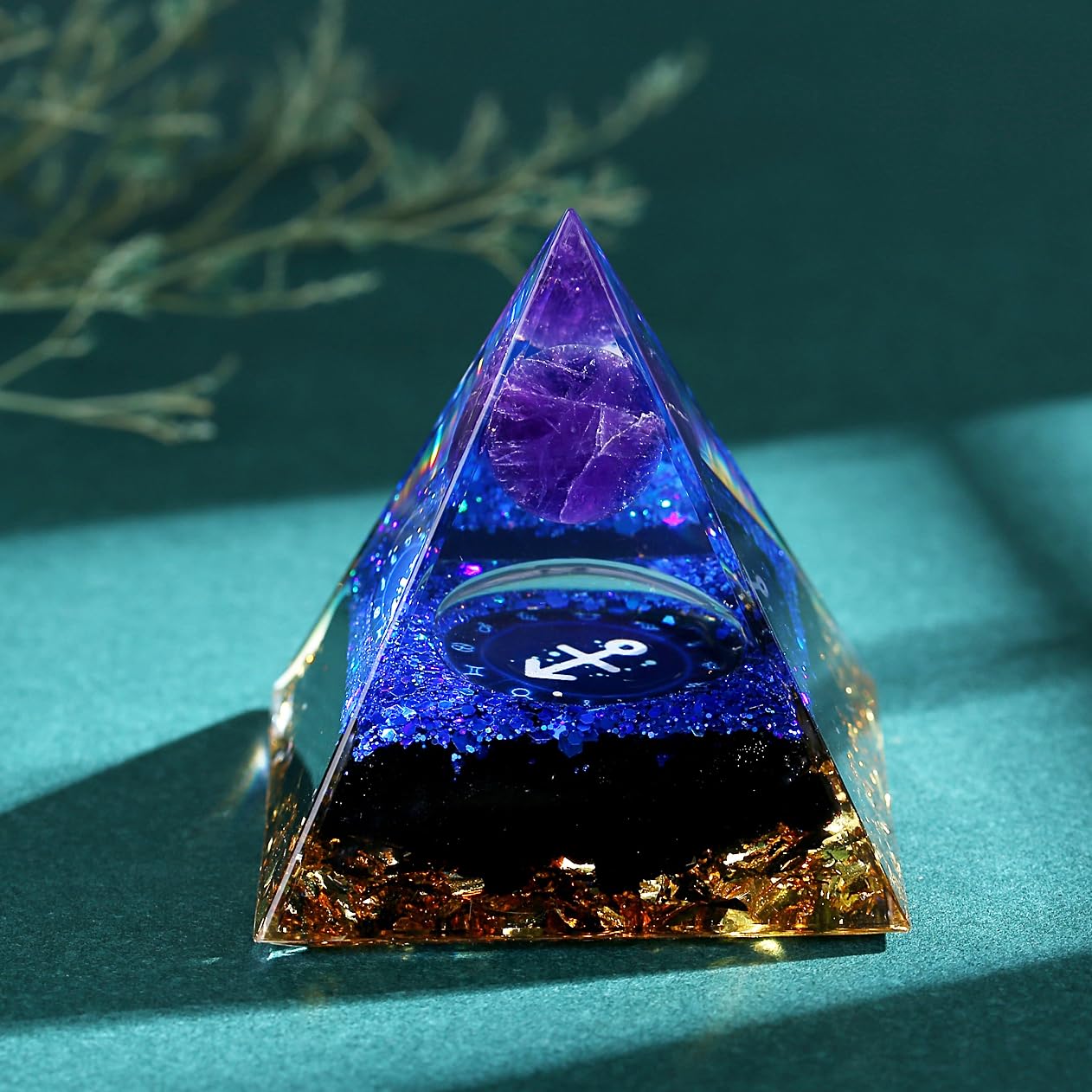 YATOJUZI 12 Zodiac Sagittarius Birthday Gifts for Women Men Obsidian Healing Crystals Natural Crystal Stones Gemstones Orgonite Chakra Reiki Lucky Energy Decor for Office Desk Decorations
