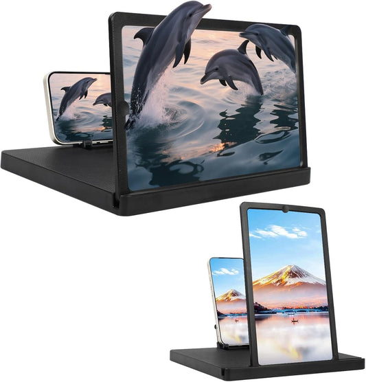 3D (12-Inch) Screen Magnifier for Cell Phone, HD Screen Magnifier Projector Screen Enlarger for Movies, Videos