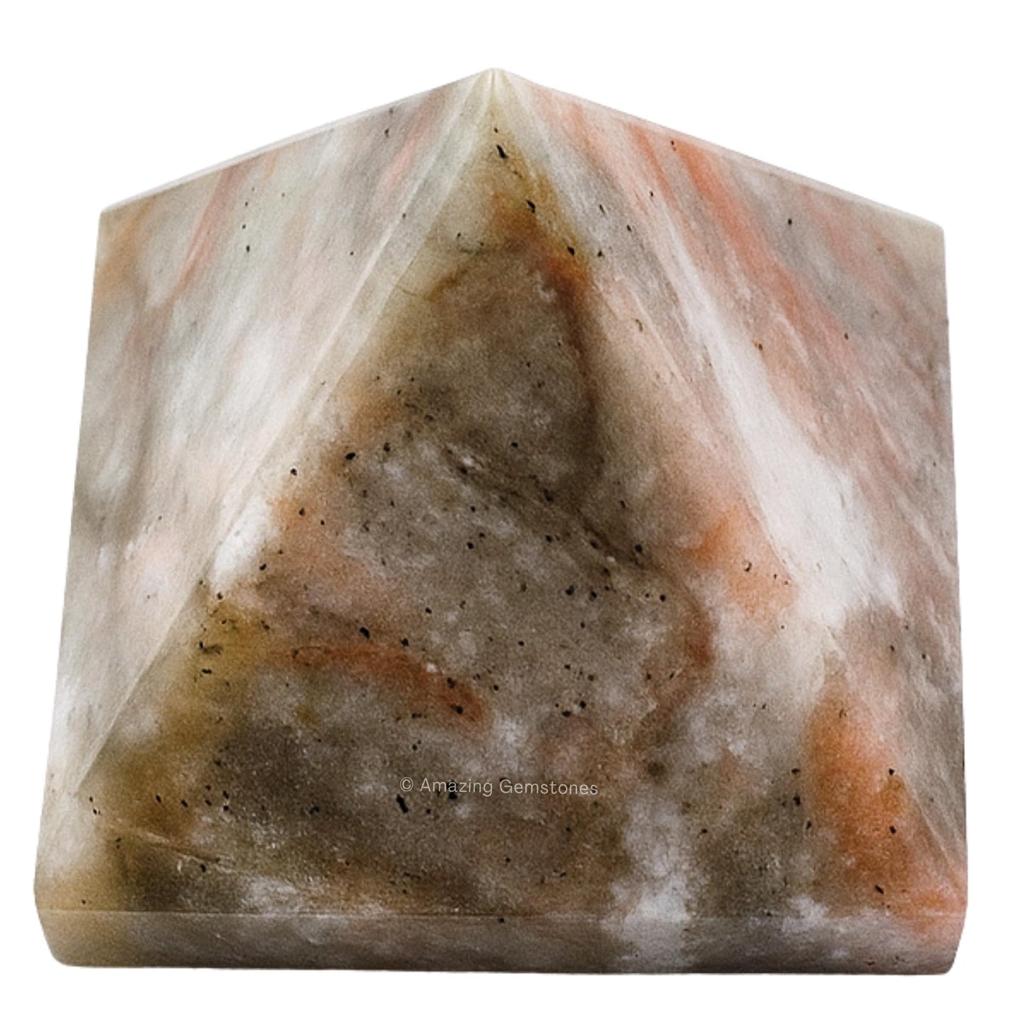 Amazing Gemstone Chrysoberyl Cats Eye Pyramid Crystal Healing Stones - 1" Great Pyramid Figurine of Natural Stone Pyramid for Meditation, Reiki, Chakra Balancing and Crystal Pyramids Grid