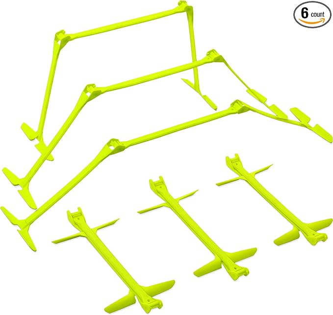 QUICKPLAY PRO Quick-Click Adjustable Speed Hurdles, Set of 6 | 3 Heights in One (6", 9", 12") | All-in-One Agility & Plyometric Training Hurdles | Patented, Portable & Durable