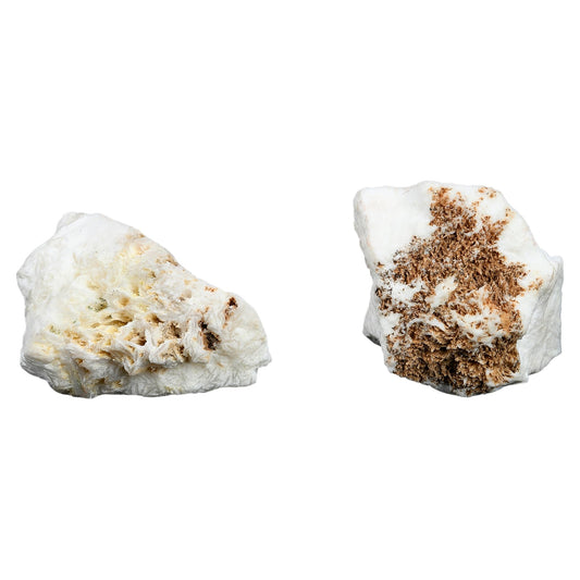 ANAYA AGATE Scolecite 2 Pcs Raw Crystals Rough Gemstones w/Authenticity Card, Velvet Pouch - Large 1.25–2.0" Raw Stones for Tumbling, Cabbing, Polishing, Cutting Natural Healing Crystals for Home Decor, DIY Stones