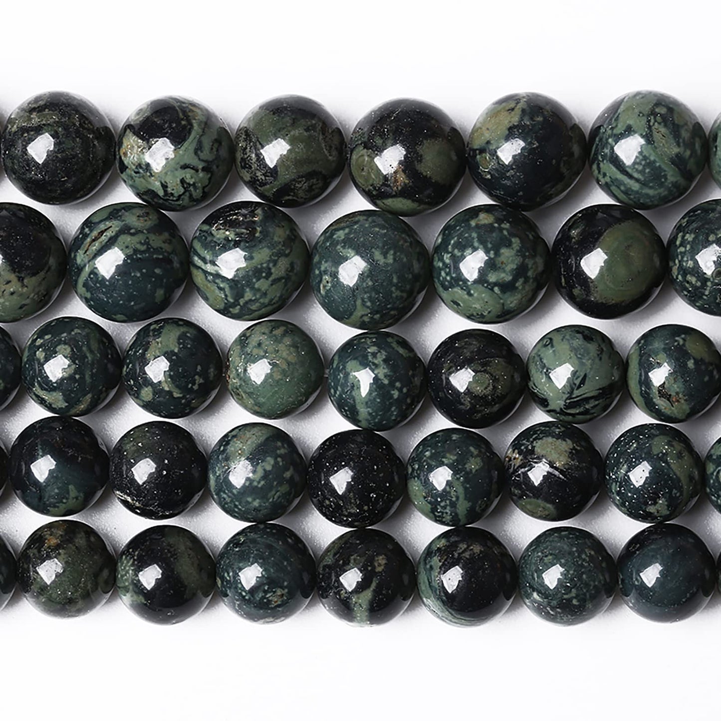 10MM 38PCS Natural Stone Kambaba Jasper Loose Beads for Jewelry Making DIY Bracelet Necklace