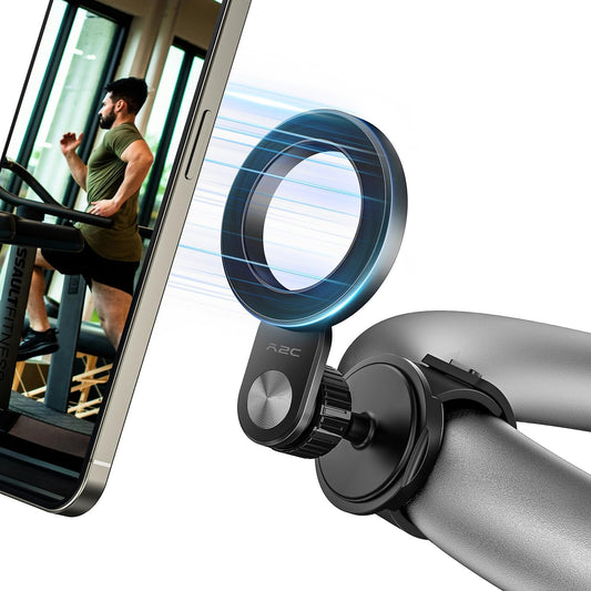 A2C Phone Holder for Peloton Bike, Stroller Phone Holder with Strong Magnets, Rotatable & Foldable Magnetic Phone Mount