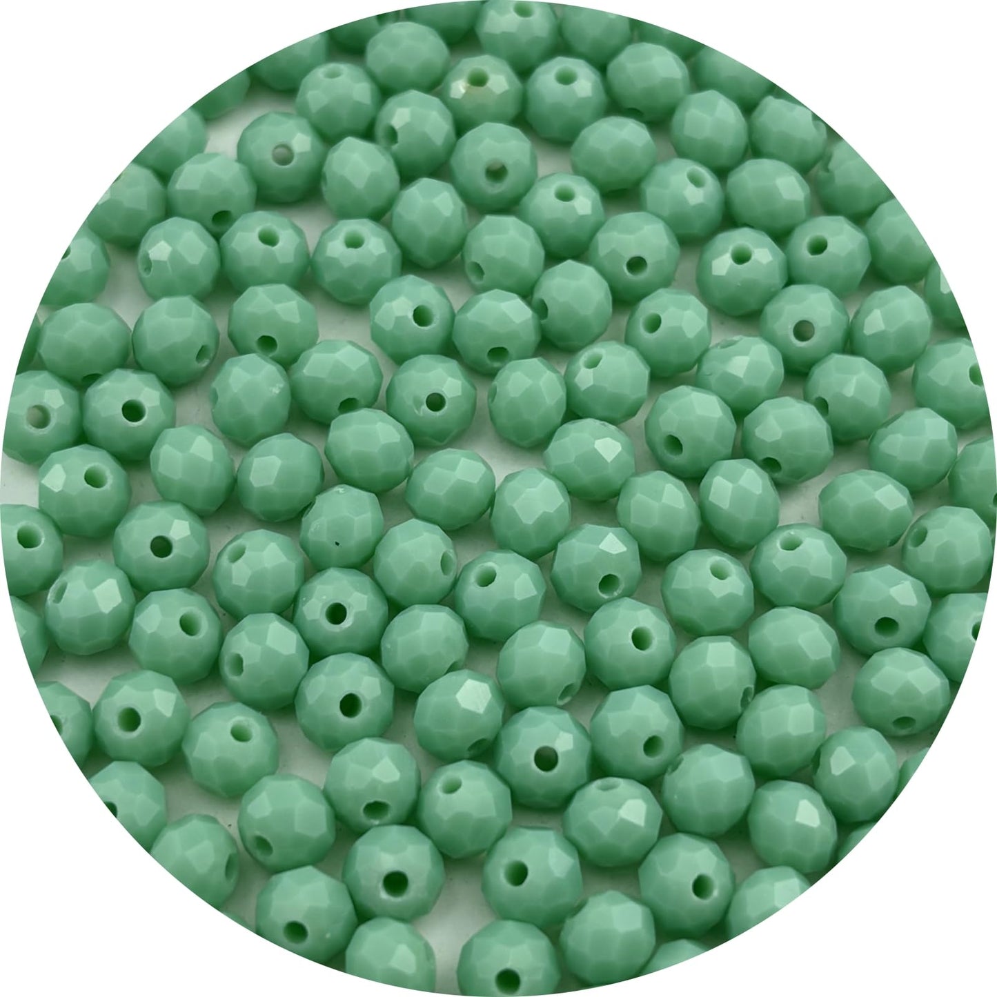 Pinhoollgo 500pcs 3mm Crystal Glass Beads Faceted Rondelle Glass Spacer Beads for Bracelets Necklace Pendants Earrings Key Chains Jewelry Making(Mint Green Porcelain)