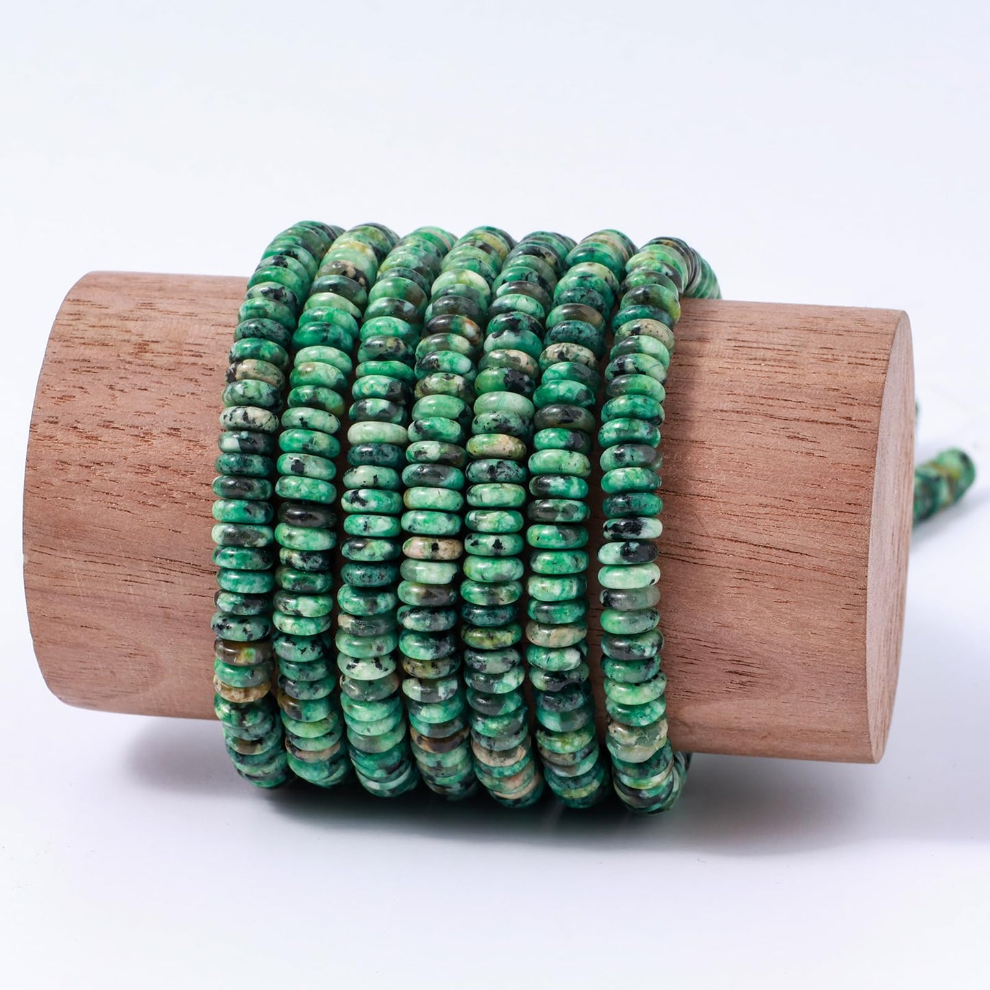 Natural African Turquoise Disk Stone Spacer Beads 6x2mm 38cm/str Flat Rondelle Loose Semi Gemstone Caps for Making Bracelets Necklace