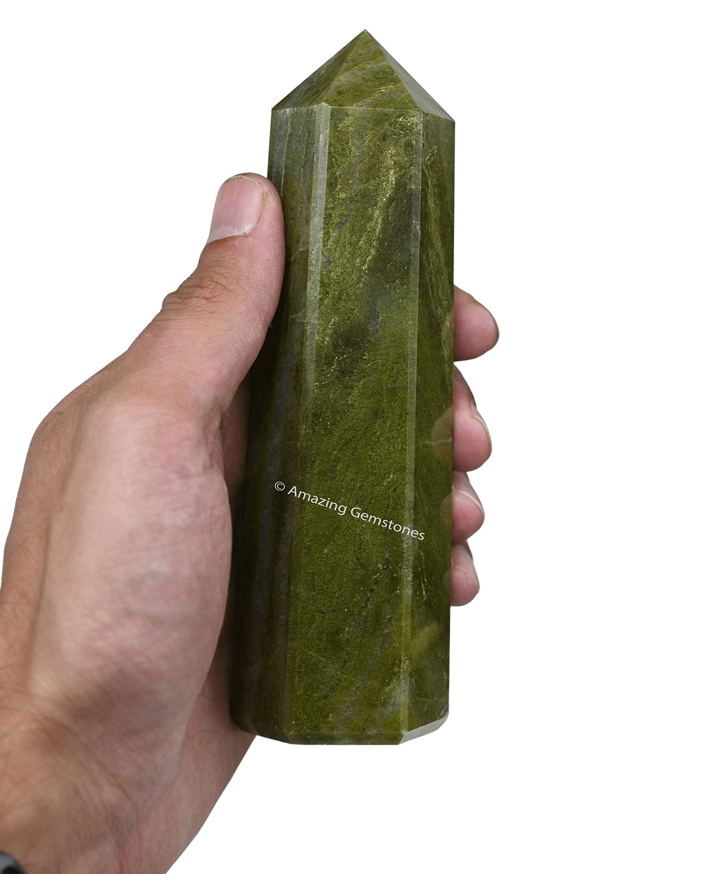 Amazing Gemstone Large Vesuvianite Crystal Towers ~ Natural Healing Crystal Point Obelisk for Reiki Healing and Crystal Grid (5.5 to 6 INCH)