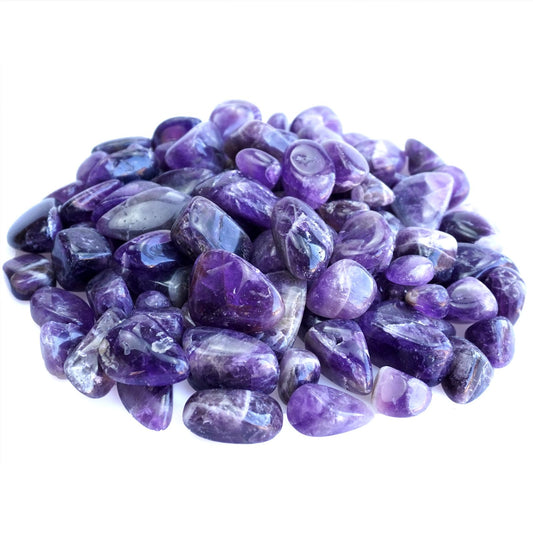 Sisamn 3Lb Amethyst Crystal Tumbled Stone Bulk Healing Crystals Stones Set Polished Raw Amethyst Crystal Stones Rocks for Jewelry Making, Reiki Healing