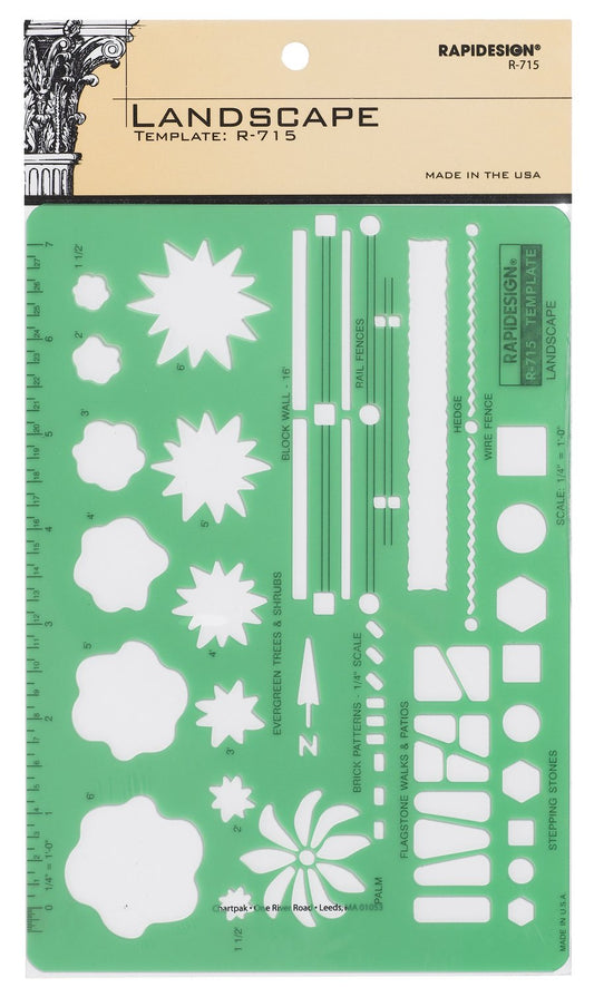 Rapidesign Landscaping Template, 1 Each (R715)