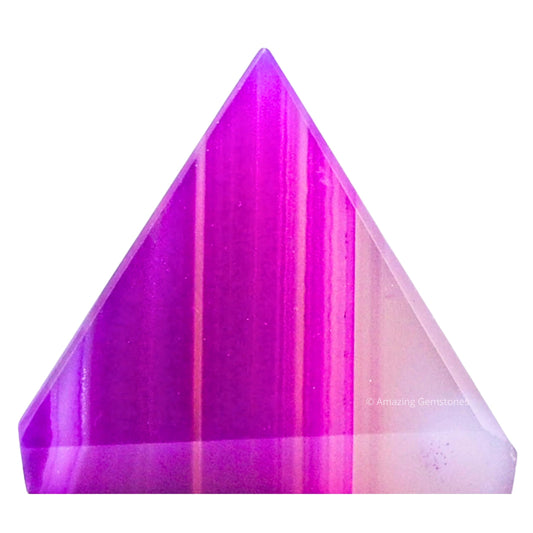 Amazing Gemstone Pink Onyx Pyramid Crystal Healing Stones - 1" Great Pyramid Figurine of Natural Stone Pyramid for Meditation, Reiki, Chakra Balancing and Crystal Pyramids Grid