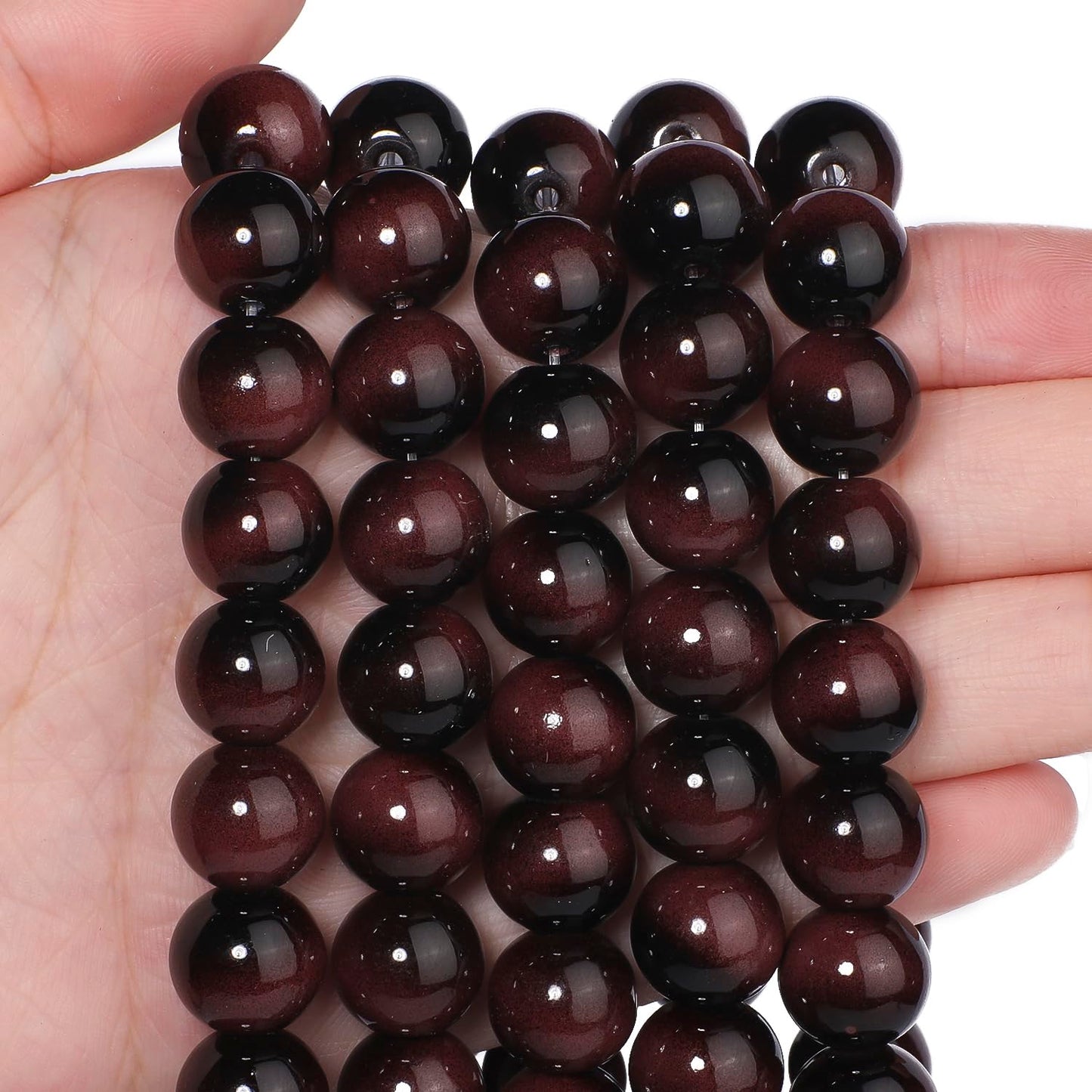 Song Xi 28PCS 12mm Brown Tiger Eye Gemstone Beads for Jewelry Making, Round Smooth Glass Beads for DIY Bracelet Necklace Earring Keychain, Arts and Crafts, for Christmas Wedding Birthday