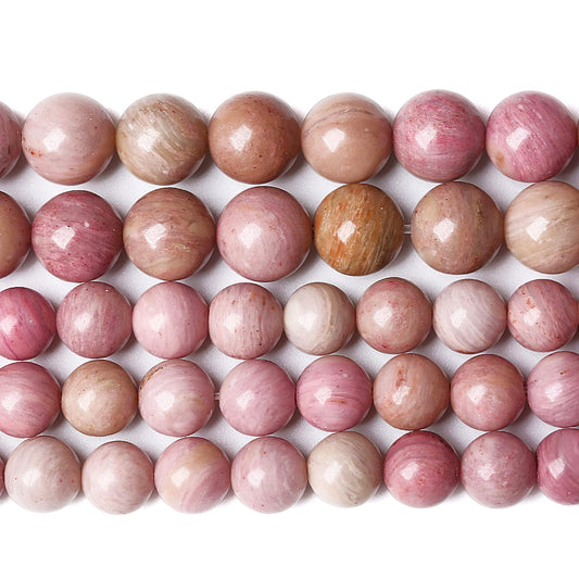 10MM 36PCS Natural Stone Red Rhodochrosite Gemstone Crystal Beads for Jewelry Making DIY Bracelet Necklace Semi Precious Beads