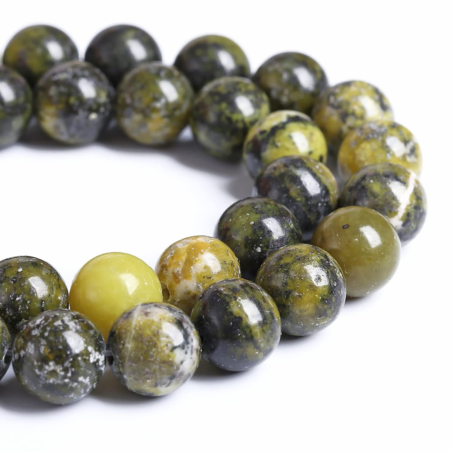 6MM 60PCS Natural Stone Yellow Turquoise Loose Beads for Jewelry Making DIY Bracelet