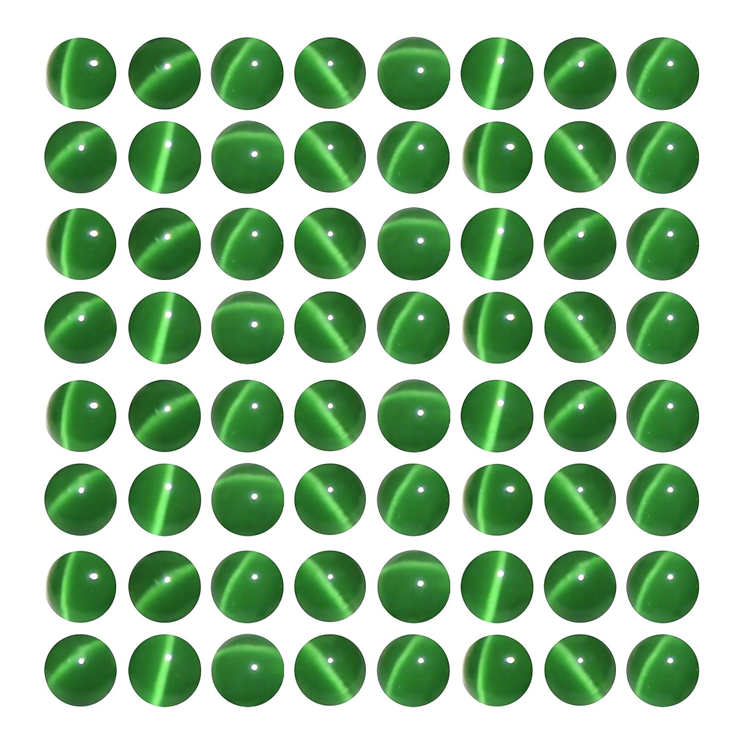 MJDCB 35pcs Dark Green Cat Eye Stone Beads 10mm Round Crystal Loose Bead for Jewelry Making DIY Bracelets Necklace Accessories