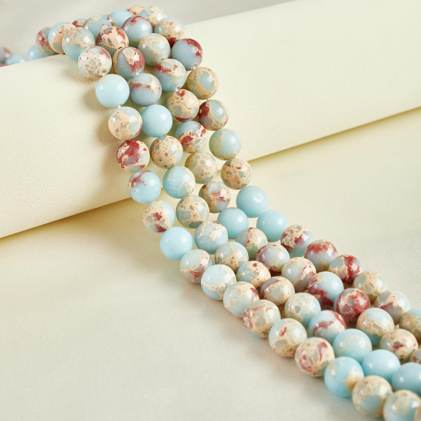 100pcs 6mm Snakeskin Imperial Beads Natural Gemstone Beads Round Loose Beads for Jewelry Making