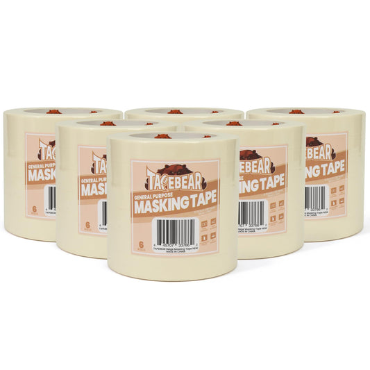 TAPEBEAR General Purpose Masking Tape 0.75 Inches x 60 Yards, Beige White Painters Tape for Painting, Labeling, DIY Arts Crafts, Home Office School Projects, 36 Rolls