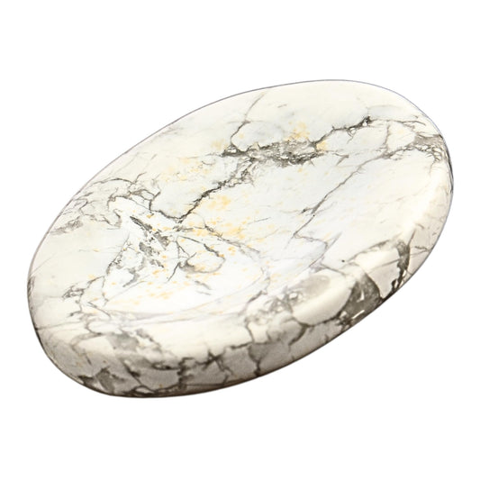 Anaya Agate Howlite Worry Stones Certified Crystal Thumb Worry Stone for Anguish, Relaxing and Soothing Balance Stones for Meditation, Stress Relief Crystals and Healing Stones for Men, Women