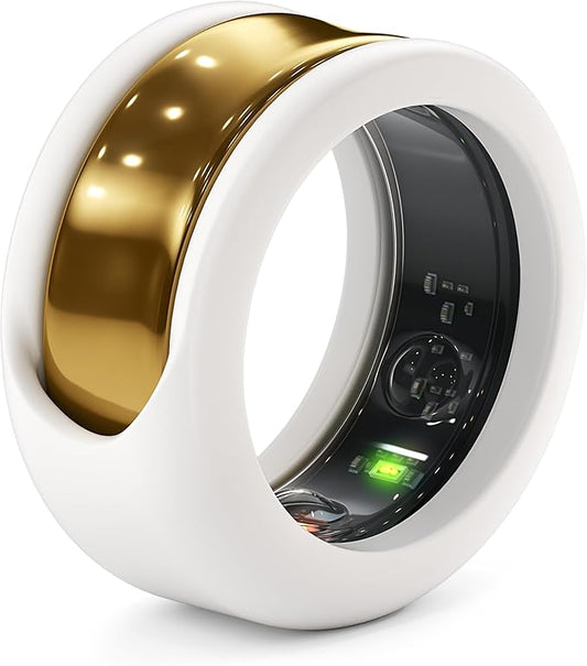 Rinfit Smart Ring Protector - Silicone Ring Enhancer for Active Lifestyle and Gym - StyleFit U.S. Design Patent - White, Size 10