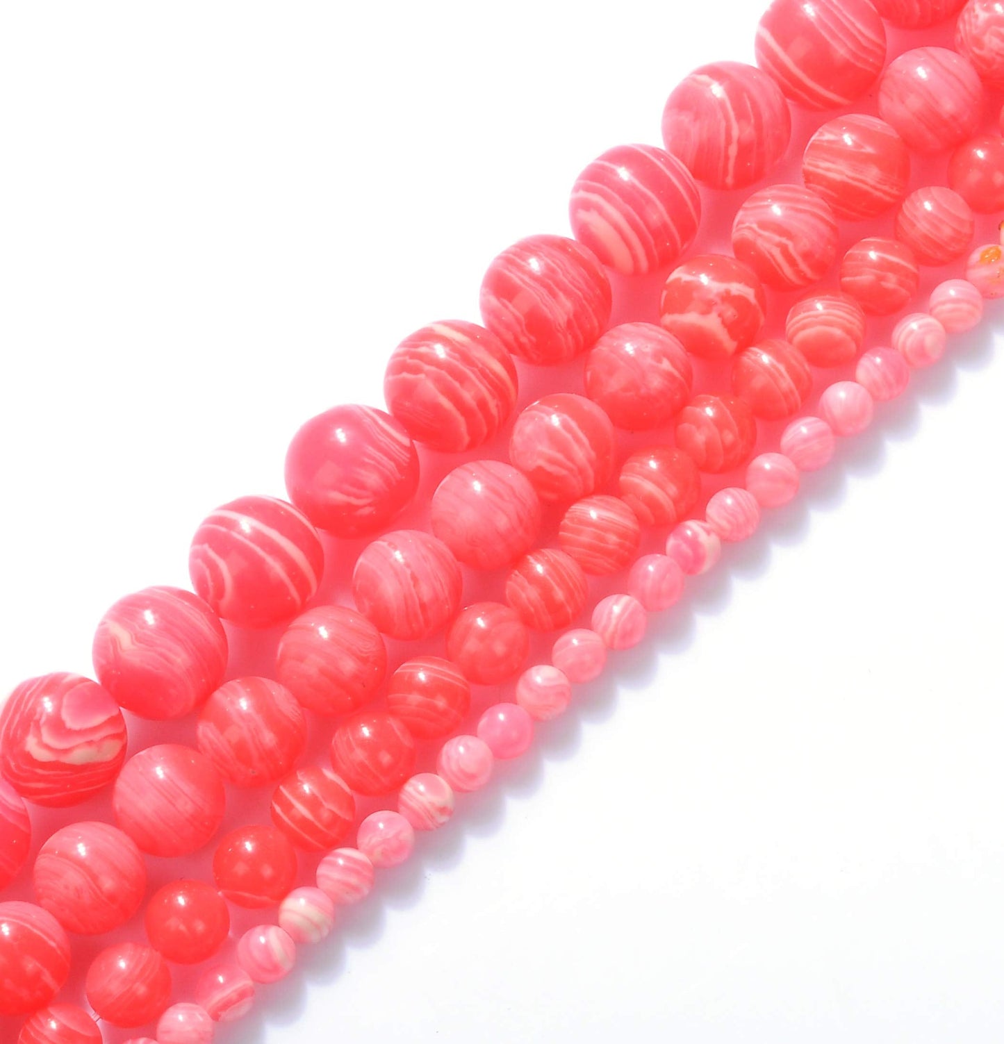 Natural Stone Beads 6mm Watermelon Gemstone Round Loose Beads Crystal Energy Stone Healing Power for Jewelry Making DIY,1 Strand 15"