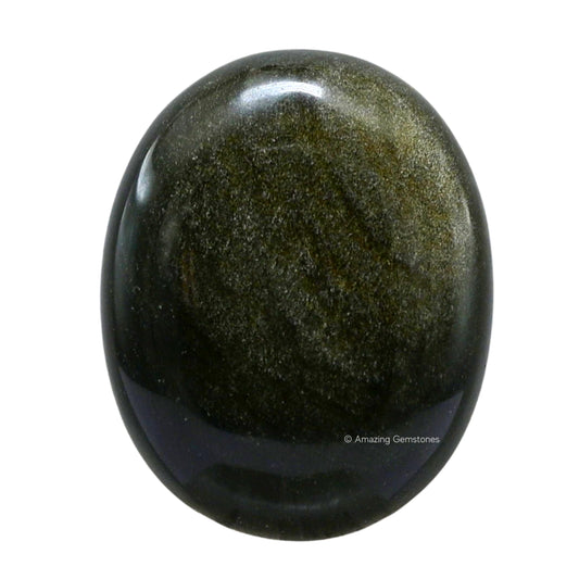 Amazing Gemstone Golden Sheen Obsidian Crystals and Healing Stones - Large Palm Stone Crystals Piedra - Crystal for Good Luck, Positive Energy, Meditation - Unique Stocking Stuffers, Gifts for Women