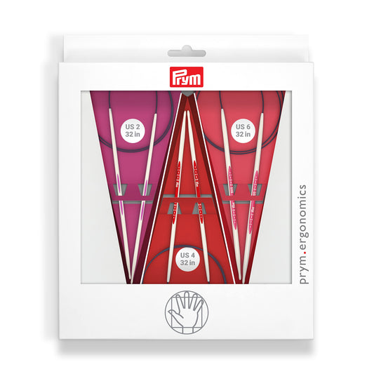 Prym Ergonomics 32" Circular Knitting Needles Set, Size US 2, 4 & 6