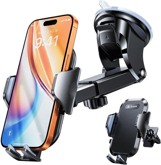 andobil 89+ LBS 2026 True Military-Grade Phone Holders for Your Car Strongest Suction & Clip Ultimate Car Phone Holder