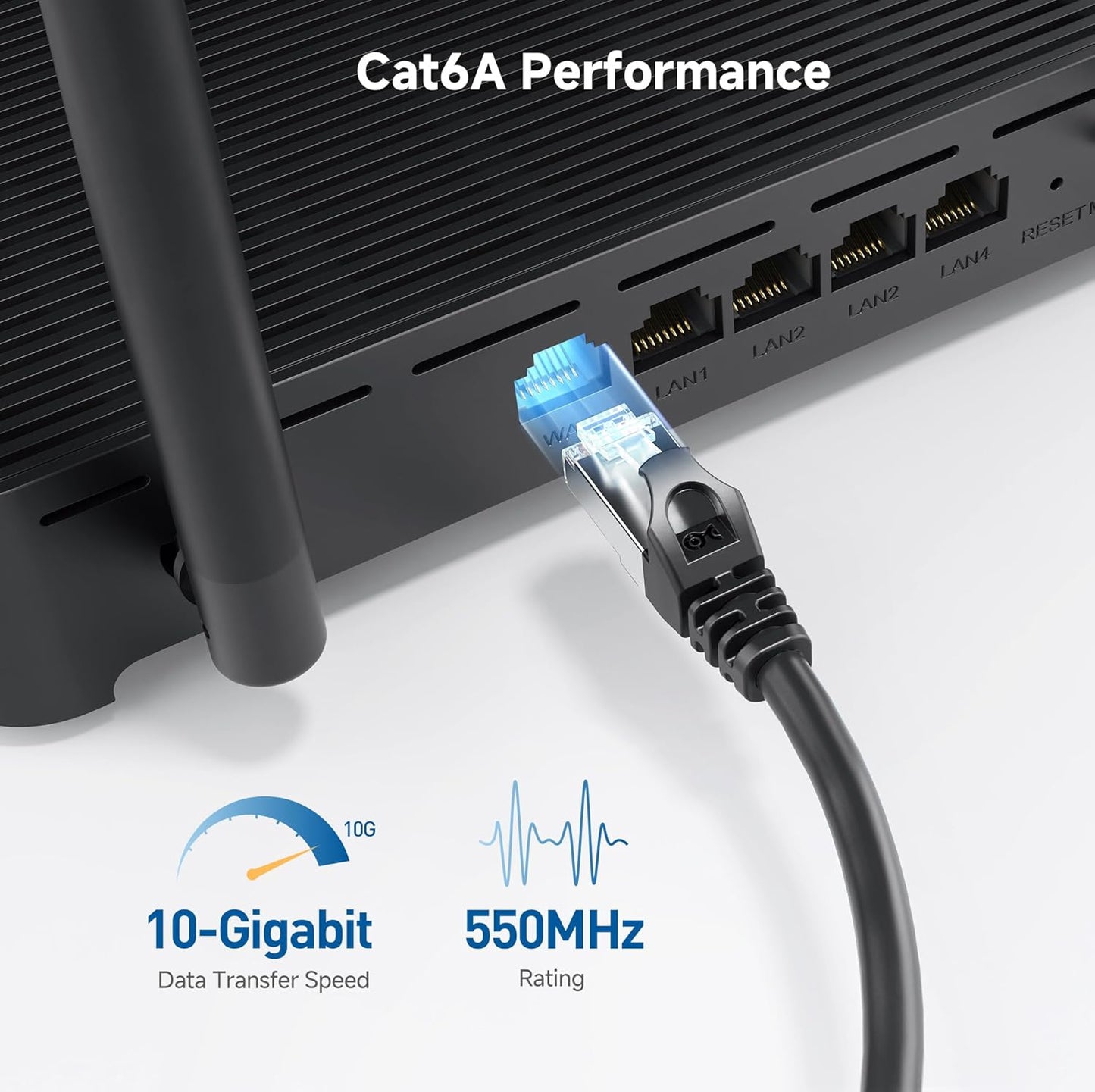 10Gbps 10-Pack 6A 7ft, 6A Cat6A Cable Matters Snagless Shielded Cat Ethernet Cable - Cat Cable, Cord, Ethernet Cord