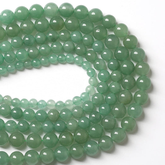 12MM 32PCS Natural Stone Green Aventurine Gemstone Loose Beads for Jewelry Making DIY Bracelet 1 Strand