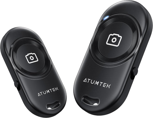 ATUMTEK (2 Pack), 5.2), Camera Remote Shutter for iPhone and Android Smartphones Wireless Phone Remote Control Selfie