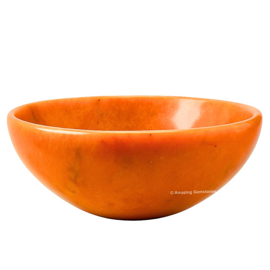Red Aventurine Crystal Bowl - 2 Inch Decorative Bowls for Room and Home Decor - Gemstone Healing Crystals for Elegant Display, Positive Energy Balance and Gift