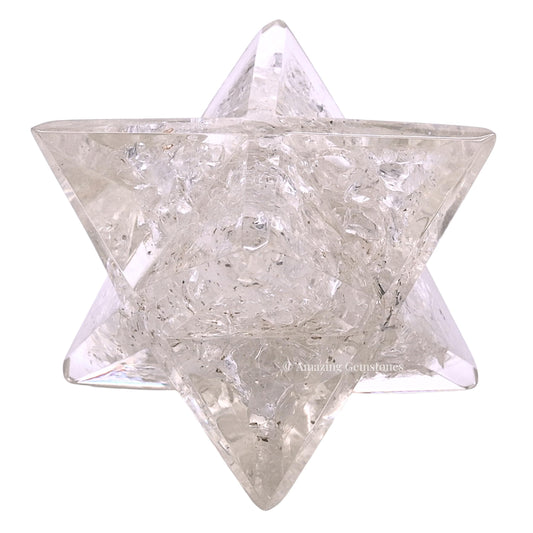 Amazing Gemstone 1 Pcs Clear Quartz Large Crystal Orgone Merkaba Star for Reiki Healing Meditation and Crystal Grid (Sharpest Edges)