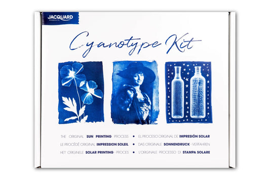 Jacquard Cyanotype Kit – Sun Printing Kit for Paper, Fabric and More, Complete Cyanotype Kit with Pre-Measured Chemicals, Easy-to-Use Cyanotype Chemicals for Cyanotype Fabric, Sunprint Kit Projects