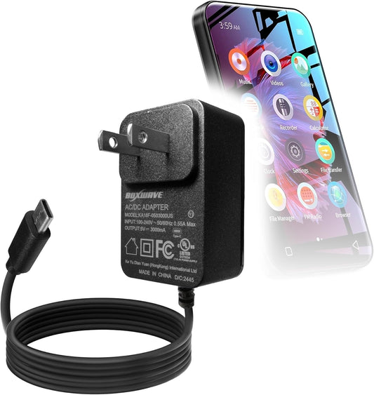 BoxWave TIMMKOO Mp3 (15W), 3ft Charger Compatible with WiFi Player - Wall Charger Direct Rapid Charge Your Device