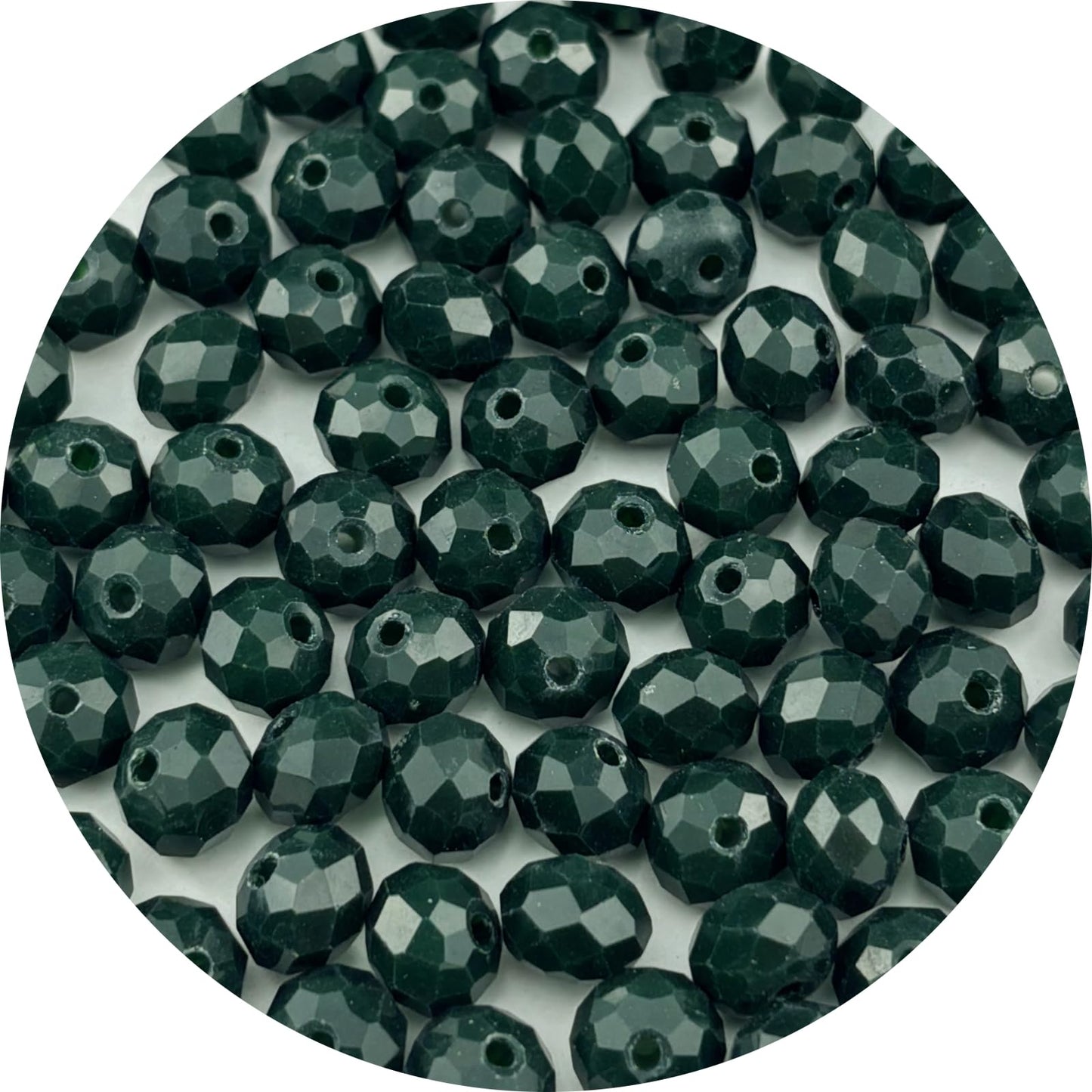 Pinhoollgo 500pcs 3mm Crystal Glass Beads Faceted Rondelle Glass Spacer Beads for Bracelets Necklace Pendants Earrings Key Chains Jewelry Making(Dark Green Porcelain)