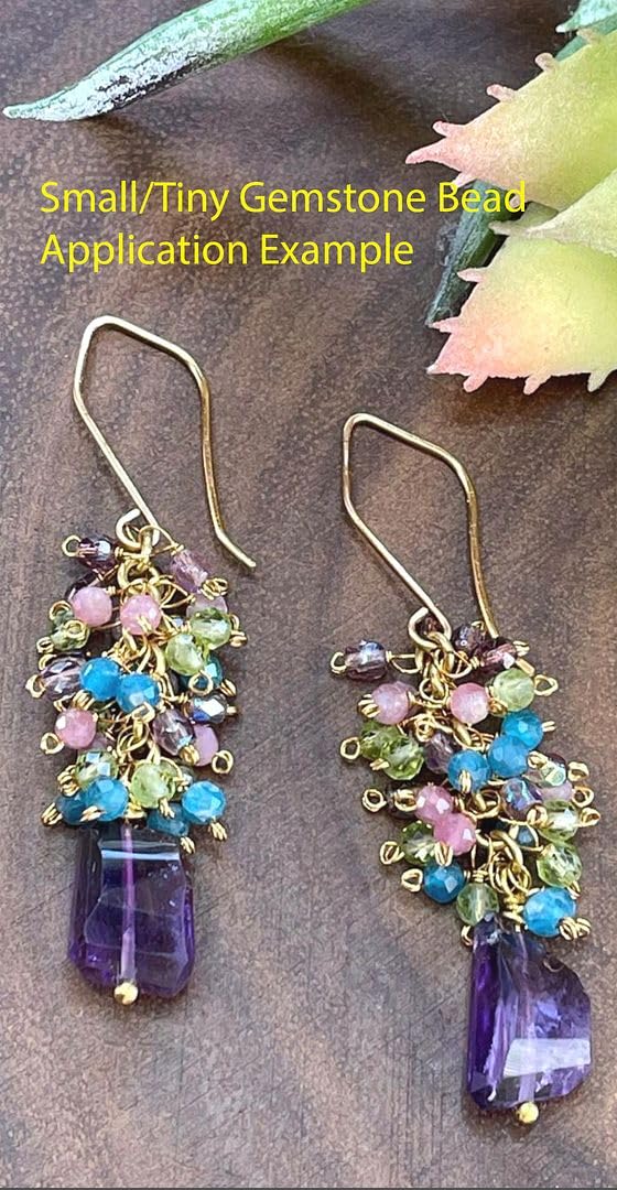 Adabele 30 Inch Natural Chrysocolla Healing Gemstone 3mm (0.12 Inch) Tiny Small Faceted Round Loose Beads Stone Spacer (220-240pcs Total) for Craft Jewelry Making GK3-16