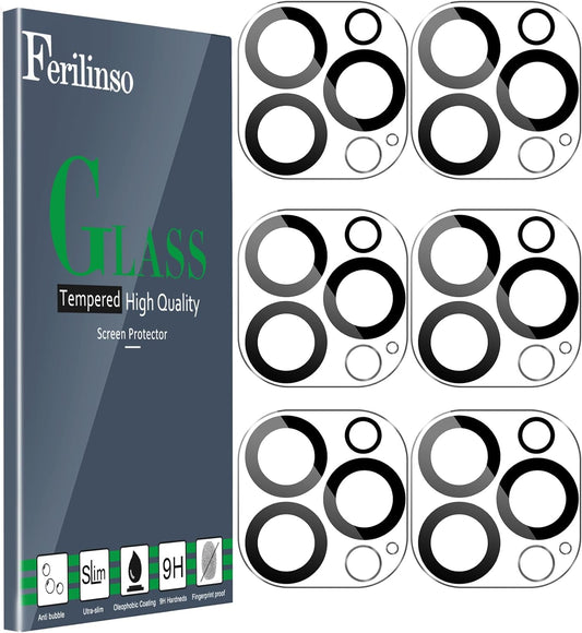 [6 Pack] 14 15 14 15 9H Ferilinso Camera Lens Protector for iPhone Pro Max iPhone Pro Max iPhone Pro iPhone Pro