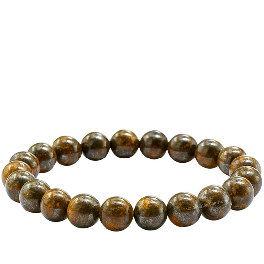 Amazing Gemstone Crystal Bracelet for Women Men's Gifts - Protection Healing Crystal Bracelet - 8mm Gemstone Beaded Stretchable Bracelet Pulseras Para Hombres Mujer Stocking Stuffers Mothers Day Gift (Bronzite)