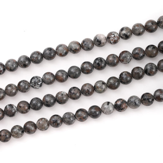 10mm 38pcs DIY Natural Black Labradorite Stone Beads Round Healing Crystal Gemstone Loose Beads for Jewelry Making Handmade Bracelet Necklace