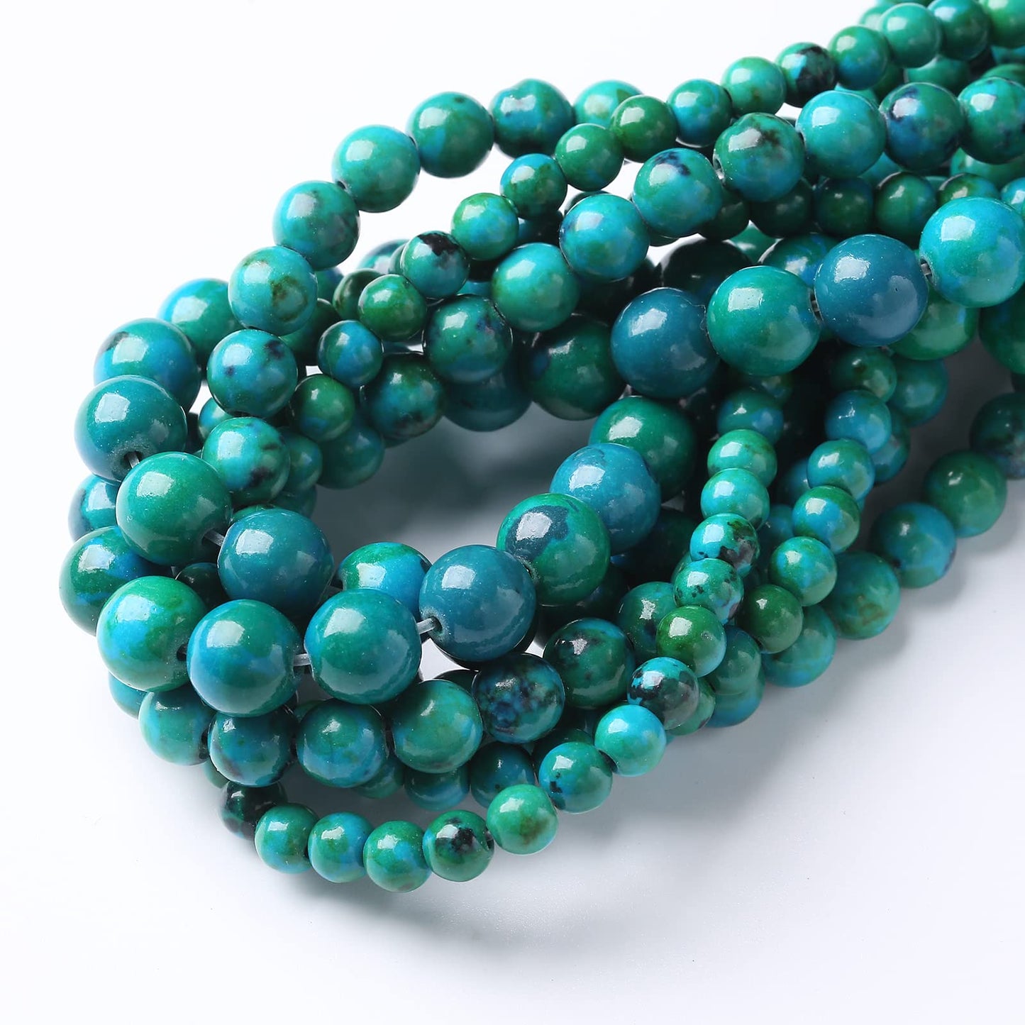 36PCS 10MM Natural Phoenix Stone Beads Round Loose Stone Beads for Jewelry Making DIY Energy Stone Healing Power Bracelet 15"