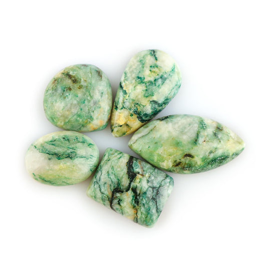 CRYSTALINES (5pcs) Natural Dolomites Gemstone, Bulk Loose Cabochon for Jewelry Making, Polished Stones Supplies, Wicca & Reiki Healing Crystals, Wire Wrapping, Decoration, Gem Collection