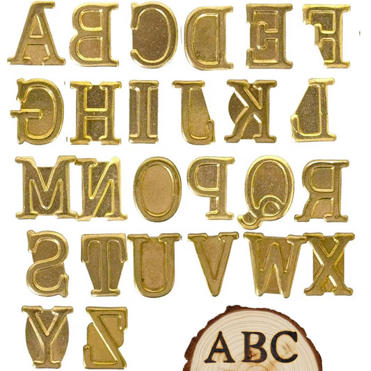 Arokimi Wood Burning Tips,Uppercase Alphabet HotStamps Set for Branding and Personalization of Wood, Leather, and Other Surfaces, Letter (Letters)