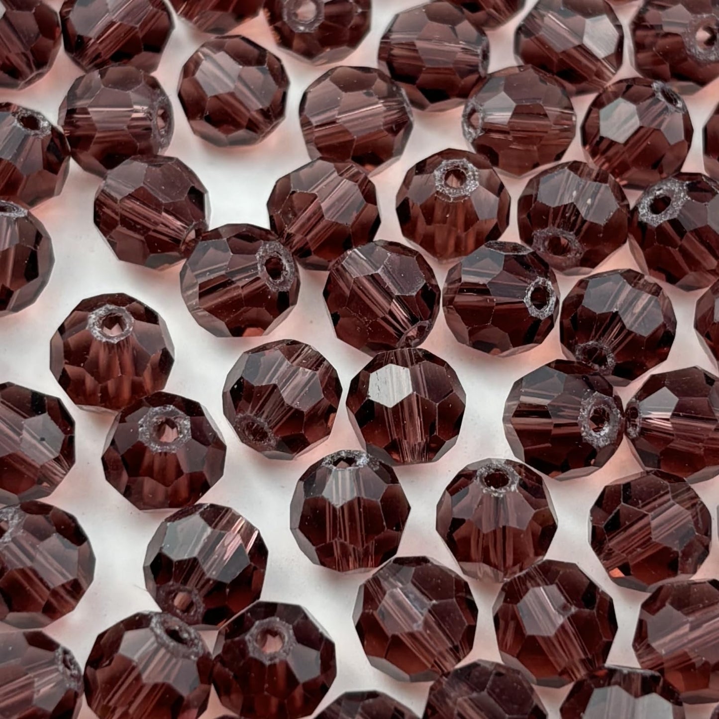 YUEXIGO 400pcs 4mm Round Crystal Glass Beads for Jewelry Making, Faceted Crystal Glass Spacer Beads for Bracelet Earring Necklace DIY Craft(Purple)
