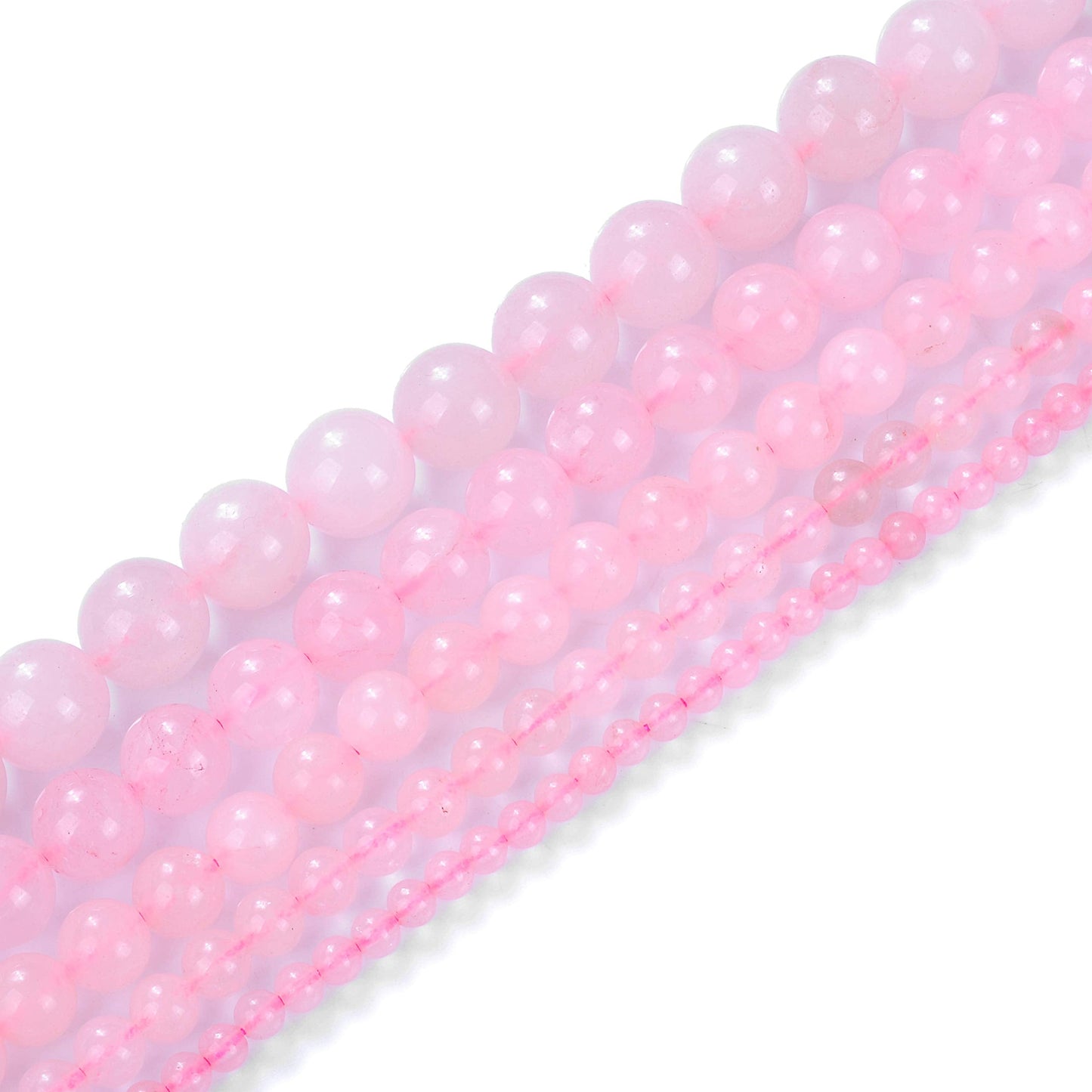 Natural Stone Beads 2mm Rose Quartz Gemstone Round Loose Beads Crystal Energy Stone Healing Power for Jewelry Making DIY,1 Strand 15"