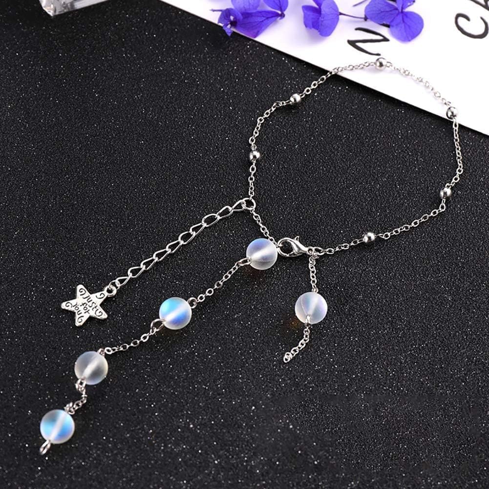100 Pcs Glass Beads for Jewelry Making, 8mm Matte Crystal Glass Beads Mermaid Aurora Beads Moonstone Beads Bead Assortments for Jewelry Making Arts, Crafts