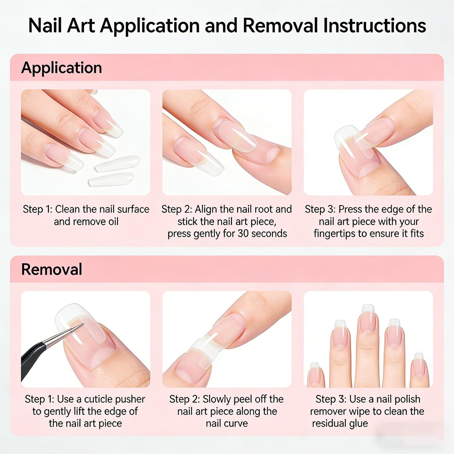 RUOKEXIN Short Press on Nails French Tip Fake Nails Square False Nails with 3D Flower Designs Orange Nail Press ons Sparkly Artificial Nails for Women 24Pcs