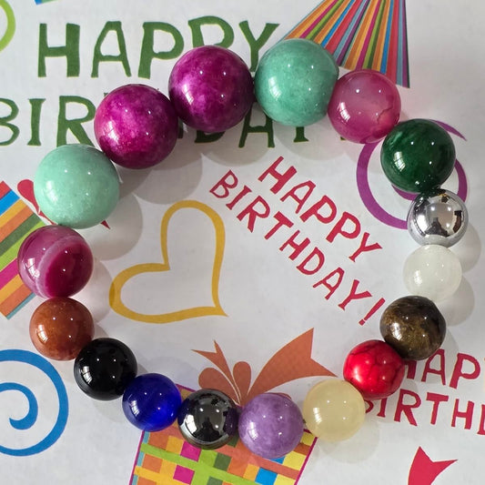 Powerful Energy Healing Bracelet – 17 Natural Stones for Protection, Wealth, Focus & Chakra Alignment – Handmade Spiritual Jewelry Gift for Men & Women.