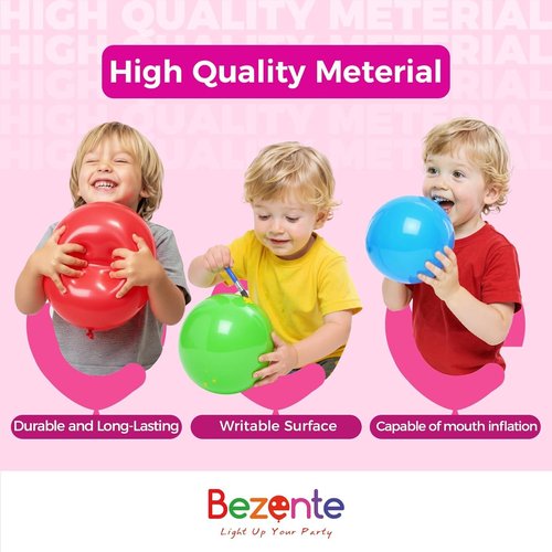 Bezente Black Balloons - 18 Inch Large Thick Latex Balloons | 30 Pack for Parties & Events