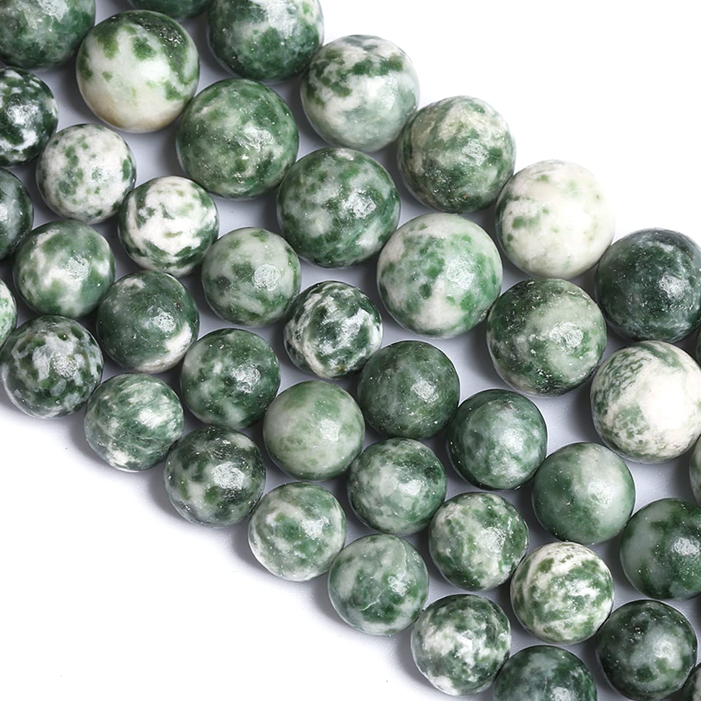 12MM 32PCS Natural Stone Verdant Jasper Loose Beads for Jewelry Making DIY Bracelet