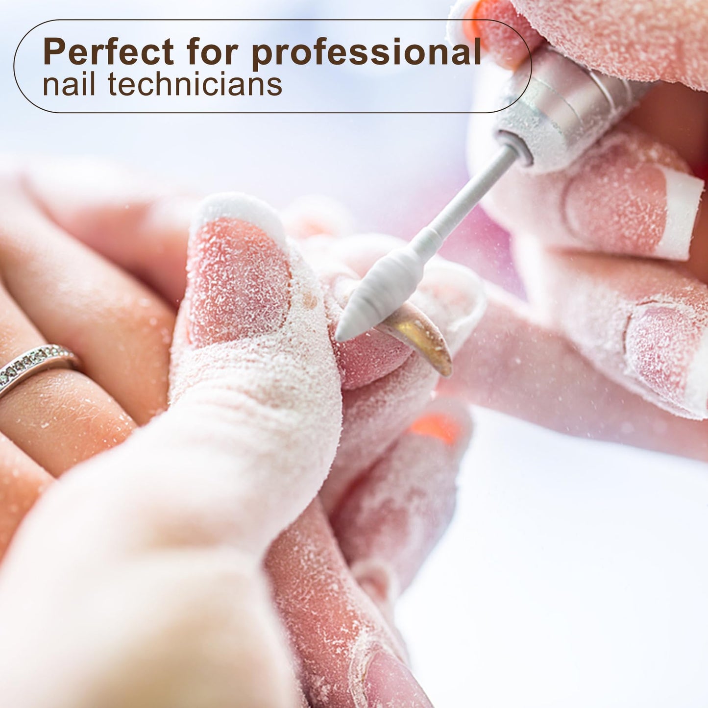 Professionl Nail Drill, 80w Brushless Pro Electric Nail Drill 35000rpm HoMove Cordless Nail Efile, High Torque, Quiet & Vibration-Free Electric Nail File for Nail Technicians,Home DIY (Black)