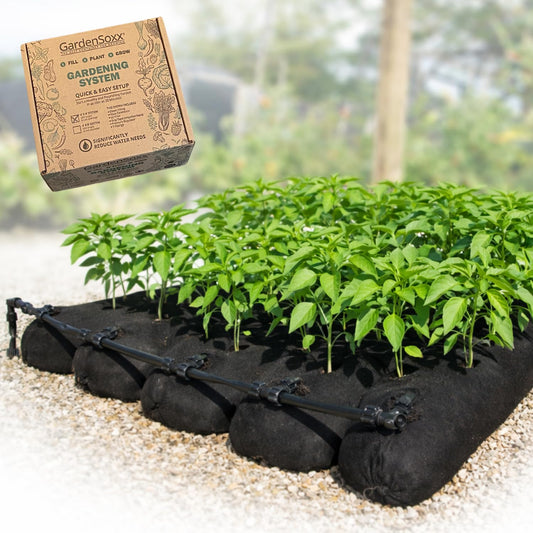 GardenSoxx 4x8 (32 sq ft) Home Gardening Kit with Drip Irrigation System – Flexible Fabric Garden Planters for Outdoor Plants, No Tools, Fits Any Space, Indoor & Outdoor Growing Solution